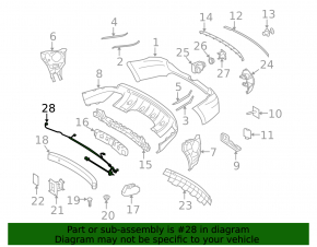 Проводка заднего бампера Mercedes W164 ML 08-11 под парктроники