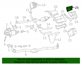 Scut termic tobă spate dreapta mică pentru Mercedes W213 E 17-23
