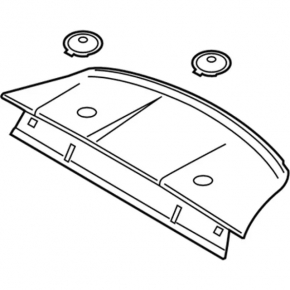 Полка задняя Ford Mustang mk6 15-23 черная