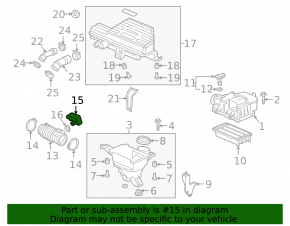 Резонатор воздушный Honda CRV 17-22 1.5Т