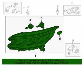 Фара передняя левая Honda CRV 15-16 Touring царапины