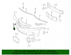 Заглушка передняя под крюк Toyota Camry v40 10-11