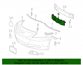 Абсорбер переднего бампера Toyota Camry v40 07-09
