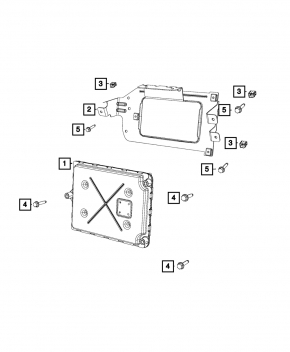 Kронштейн блока ECU компьютера двигателя Dodge Grand Caravan 11-20