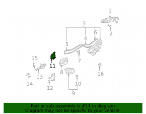 Петля двери верхняя задняя левая Lexus RX300 98-03