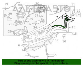 Заливная горловина топливного бака в сборе Toyota Highlander 20-26 2.4t, 3.5