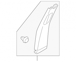 Накладка центральной стойки верхняя ремень правая Subaru b10 Tribeca