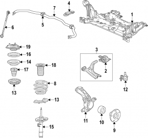 Пружина передняя правая Honda Civic XI FE/FL 22-26