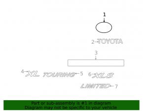Эмблема крышки багажника Toyota Avalon 05-10