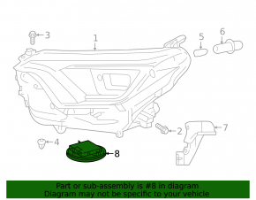 Блок управления фарой левый Toyota Rav4 16-18 LED