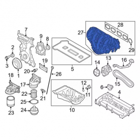 Коллектор впускной Ford Transit Connect MK2 13-22 2.5