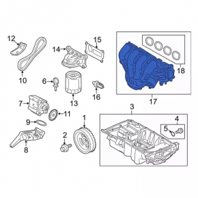 Коллектор впускной Ford Transit Connect MK2 13-22 2.5