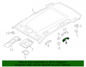 Ручка потолка задняя левая BMW X3 F25 11-17 серая