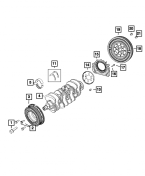 Маховик Fiat 500L 14-16 1.4T 121к МКПП