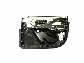 Ornamente ușă, stânga față, Jeep Cherokee KL 19-22, negre, cu inserție din piele neagră, cotieră din piele, bandaj gri, cu mâner, uzate