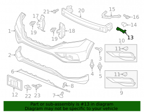 Крепление переднего бампера левое Honda CRV 12-16