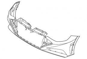 Бампер передний голый Hyundai Sonata 20-22 US SEL, SEL Plus, Limited под парктроники
