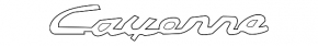 Emblema Cayenne de pe hayonul Porsche Cayenne 20-23 Coupe, cromată