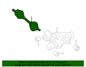 Привод полуось передняя левая Mercedes W166 ML/GLE 12-19