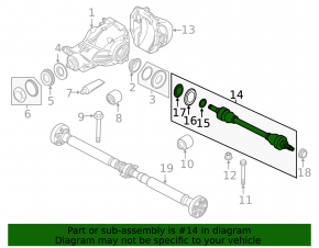 Arbore punte spate stânga BMW 5 F10 14-16 AWD, 3.0d, 31mm