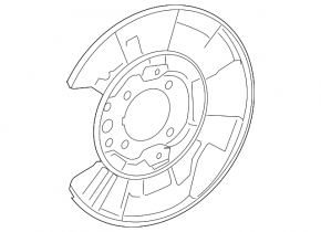 Capac disc de frână spate stânga pentru Lexus LS 07-17 AWD