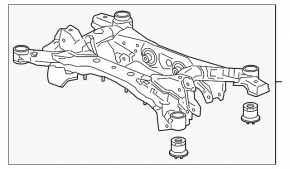 Подрамник задний Acura TLX 15- FWD