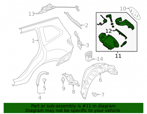Корпус лючка бензобака Subaru Forester 19-24 SK