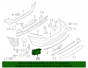 Датчик слепых зон BSM левый BMW 4 F32/33-20 14-20 кабрио, Coupe