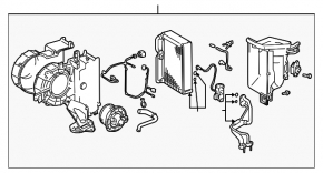Печка 2 ряда в сборе Lexus GX470 03-07