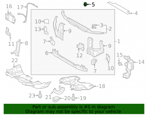 Отбойник капота Toyota Highlander 08-13