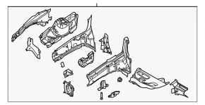 Четверть передняя левая Ford Focus mk3 11-18 на кузове, серебро