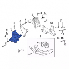 Подушка двигателя правая Ford Explorer 20-25 2.3T
