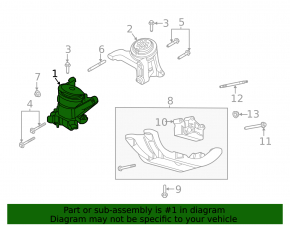 Подушка двигателя правая Ford Explorer 20-25 2.3T