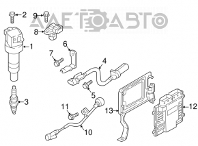 Блок ECU компьютер двигателя Hyundai Sonata 16-17 hybrid