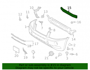 Усилитель переднего бампера Lexus RX300 RX330 RX350 RX400h 04-09