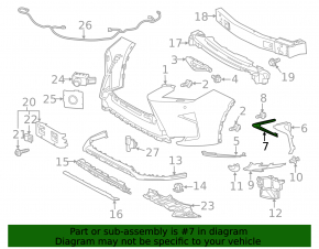 Молдинг хром обрамления птф левый Lexus RX350 RX450h 16-19