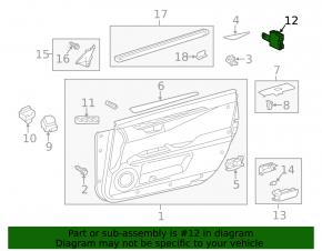 Computer assy, outer mirror control Lexus ES300h ES350 13-18 прав