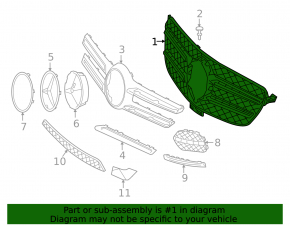 Решетка радиатора в сборе grill Mercedes W166 GLE 16-19