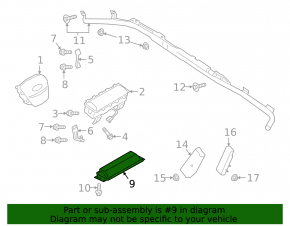 Подушка безопасности airbag коленная водительская левая Ford Escape MK4 20-26