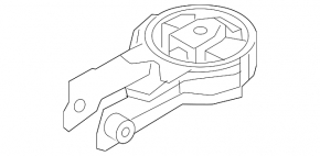 Подушка двигателя задняя Mazda CX-3 16-21 AWD, 2.0