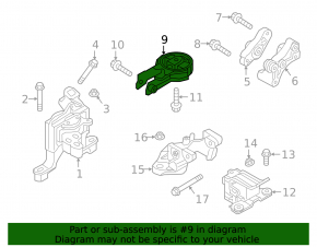 Подушка двигателя задняя Mazda CX-3 16-21 AWD, 2.0