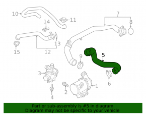 Патрубок системы охлаждения BMW X5 F15 14-18 N55