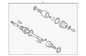 Привод полуось задняя левая Subaru Forester 14-18 SJ 2.5, 2.0 АКПП
