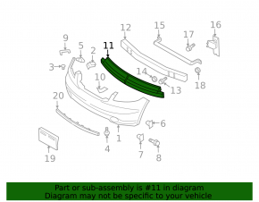Absorbantul de bara fata pentru Infiniti FX35 FX45 03-08