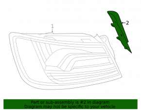 Накладка фонаря внешнего крыло правого Audi A3 22-26