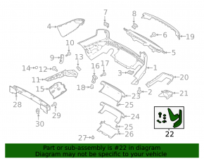 Брызговики задние комплект 2шт Land Rover Range Rover Sport 18-22