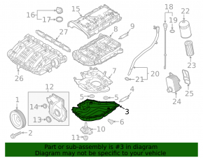 Поддон масляный VW Jetta 11-18 USA 1.8T