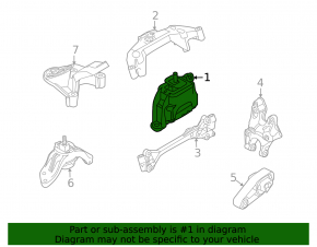 Подушка двигателя правая Mini Cooper Countryman R60 10-16