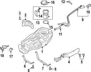 Топливный бак Ford Explorer 20-25 2.3T