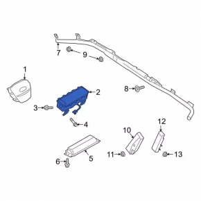 Подушка безопасности airbag пассажирская в торпеде Ford Bronco Sport 21-26